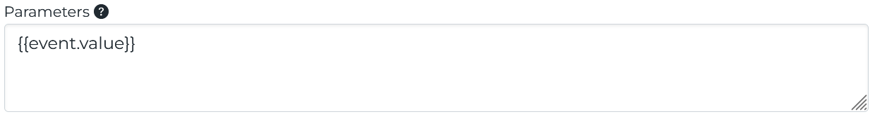Event Value used to populate Parameters