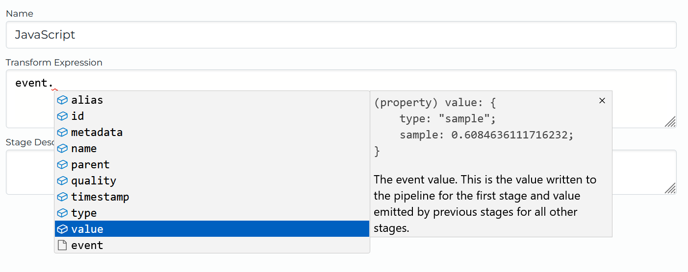Event Intellisense