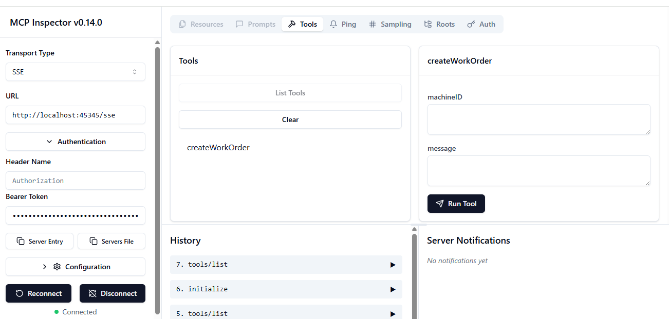 MCP Inspector Example
