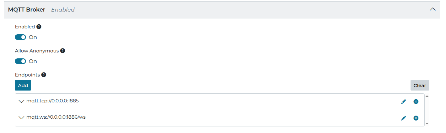 MQTT Broker Settings